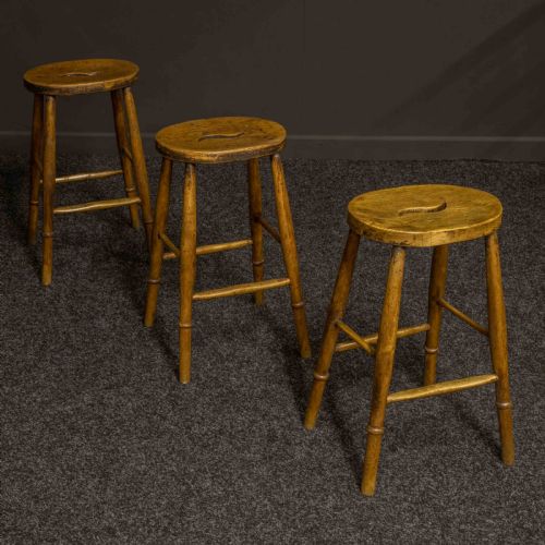 set of three victorian stools - CATEGORY: ANTIQUE STOOLS - DATED VICTORIAN