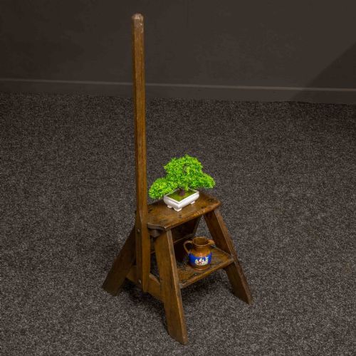 VICTORIAN MAHOGANY LIBRARY STEPS - ADDITIONAL PHOTO 2