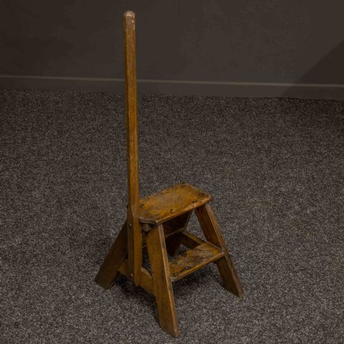 VICTORIAN MAHOGANY LIBRARY STEPS - ADDITIONAL PHOTO 3