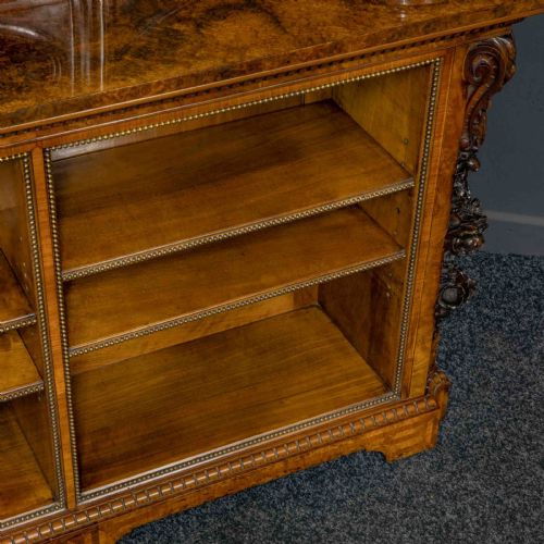 MID VICTORIAN BURR WALNUT BOOKCASE - ADDITIONAL PHOTO 15