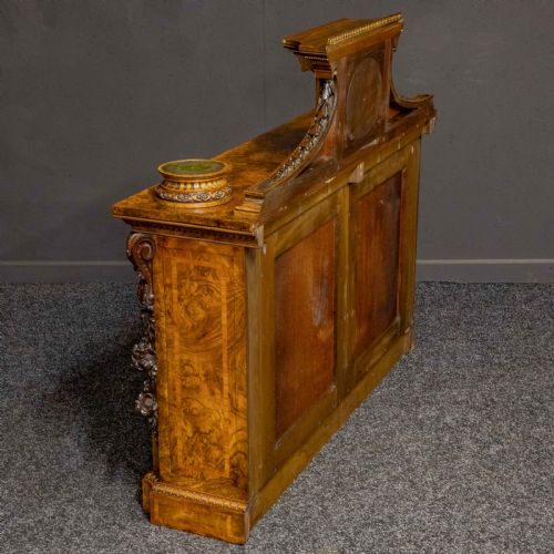 MID VICTORIAN BURR WALNUT BOOKCASE - ADDITIONAL PHOTO 18
