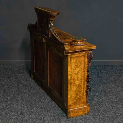 MID VICTORIAN BURR WALNUT BOOKCASE - ADDITIONAL PHOTO 20