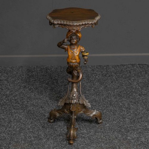 ITALIAN CARVED TORCHERE TABLE - ADDITIONAL PHOTO 1