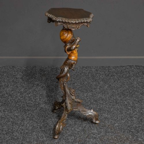 ITALIAN CARVED TORCHERE TABLE - ADDITIONAL PHOTO 4