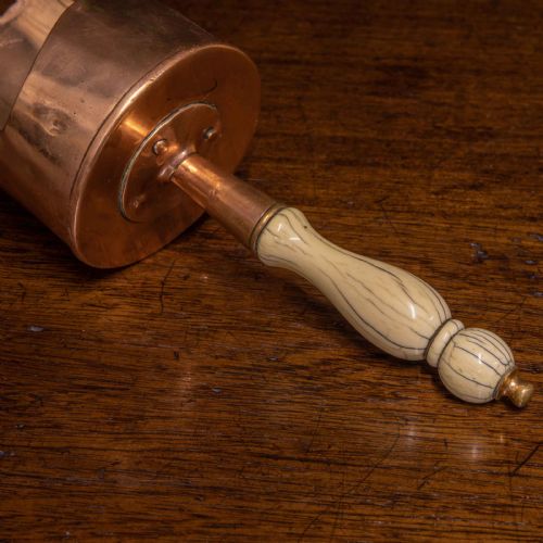 VICTORIAN COPPER CORN SCOOP WITH BONE HANDLE - ADDITIONAL PHOTO 5