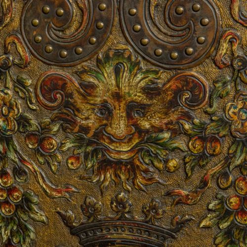 VICTORIAN EMBOSSED LEATHER SCREEN - ADDITIONAL PHOTO 5