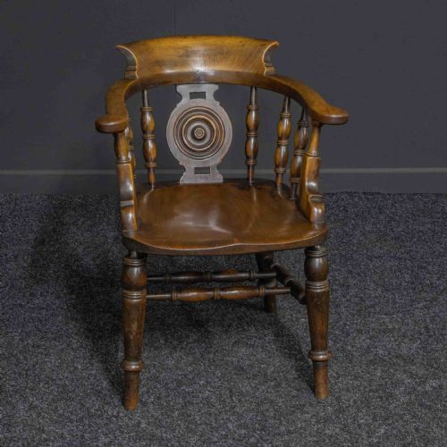 VICTORIAN ELM AND FRUITWOOD CLUB CHAIR - ADDITIONAL PHOTO 1
