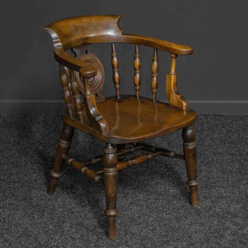 VICTORIAN ELM AND FRUITWOOD CLUB CHAIR - ADDITIONAL PHOTO 3
