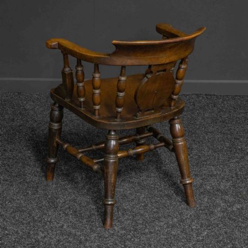 VICTORIAN ELM AND FRUITWOOD CLUB CHAIR - ADDITIONAL PHOTO 4