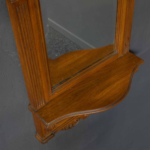 VICTORIAN WALNUT HALL MIRROR - ADDITIONAL PHOTO 6