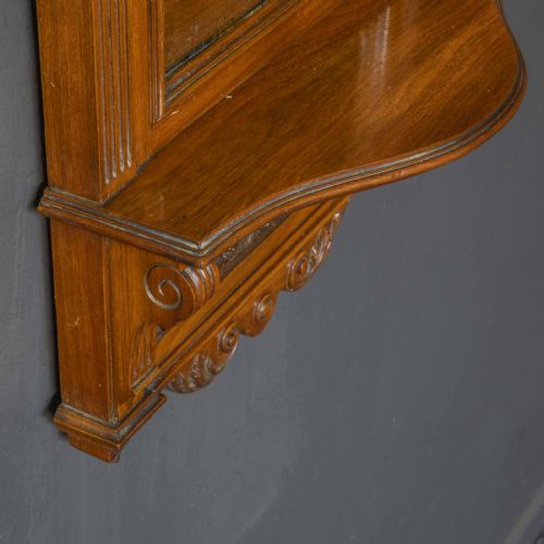 VICTORIAN WALNUT HALL MIRROR - ADDITIONAL PHOTO 7