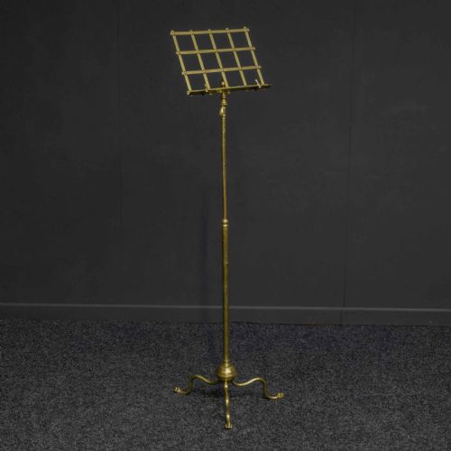 edwardian brass music stand - CATEGORY: ANTIQUE MISCELLANEOUS - DATED EDWARDIAN