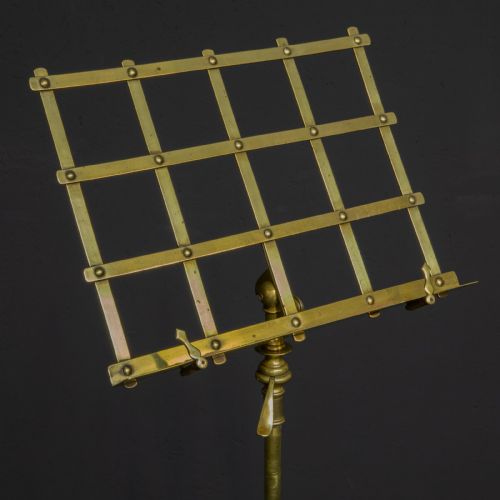 EDWARDIAN BRASS MUSIC STAND - ADDITIONAL PHOTO 2