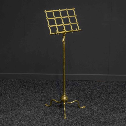 EDWARDIAN BRASS MUSIC STAND - ADDITIONAL PHOTO 4