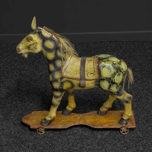 victorian papier mache mule - CATEGORY: ANTIQUE MISCELLANEOUS - DATED VICTORIAN