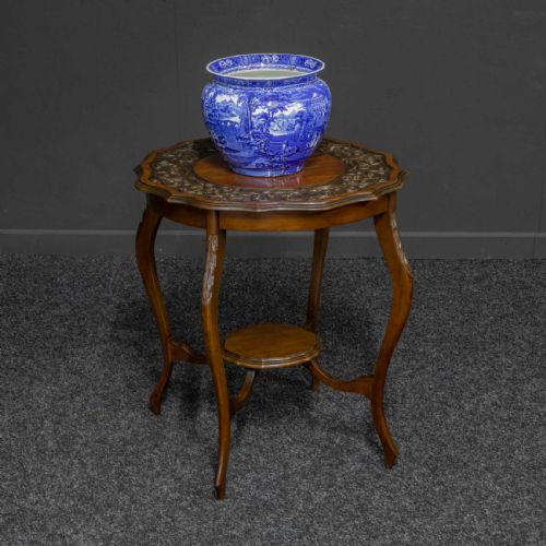 VICTORIAN MAHOGANY WINDOW TABLE - ADDITIONAL PHOTO 4
