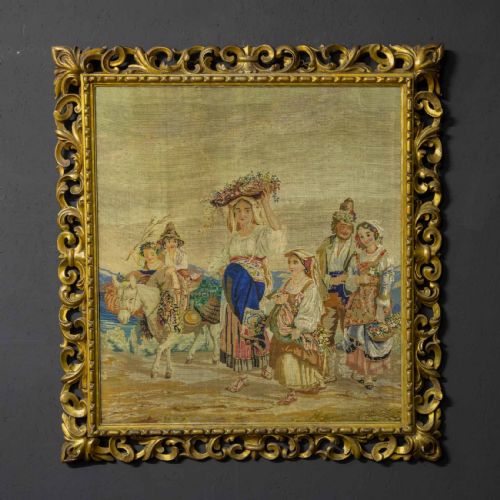 victorian tapestry - CATEGORY: ANTIQUE MISCELLANEOUS - DATED VICTORIAN
