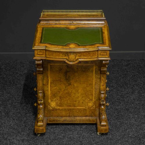 VICTORIAN WALNUT DAVENPORT - ADDITIONAL PHOTO 1