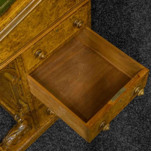 VICTORIAN WALNUT DAVENPORT - ADDITIONAL PHOTO 4