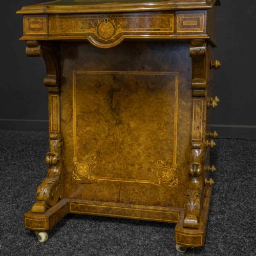 VICTORIAN WALNUT DAVENPORT - ADDITIONAL PHOTO 11