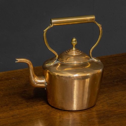 victorian copper kettle - CATEGORY: ANTIQUE METAL - DATED VICTORIAN