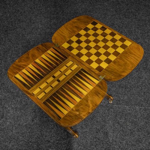 VICTORIAN WALNUT GAMESSEWING TABLE - ADDITIONAL PHOTO 7