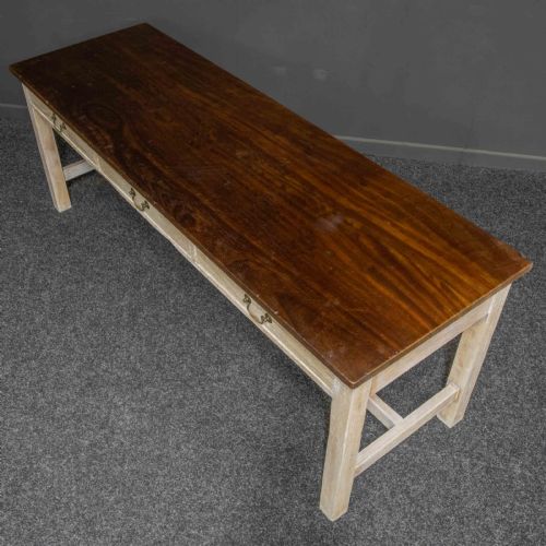 COUNTRY STYLE THREE DRAWER DINING TABLE - ADDITIONAL PHOTO 4