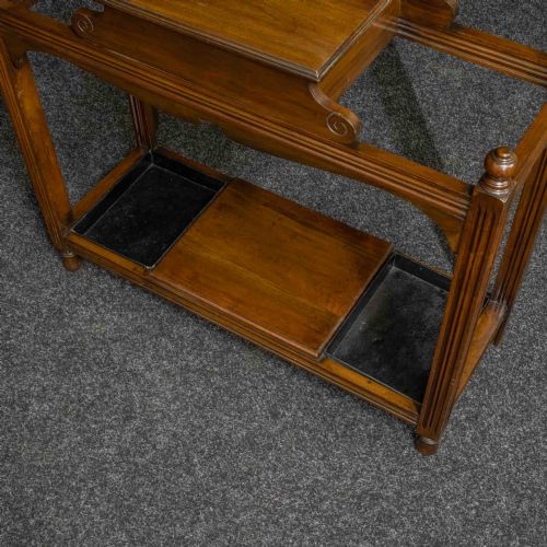 ART NOUVEAU WALNUT HALLSTAND - ADDITIONAL PHOTO 6