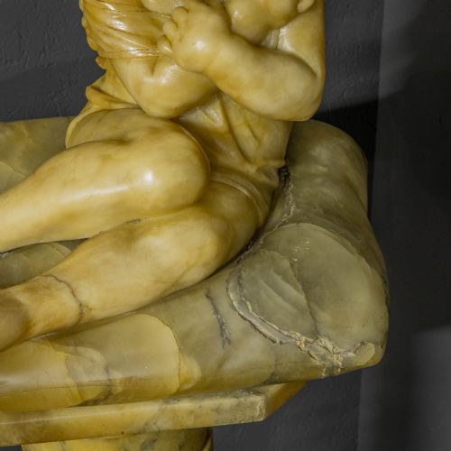 VICTORIAN MARBLE FIGURE - ADDITIONAL PHOTO 5