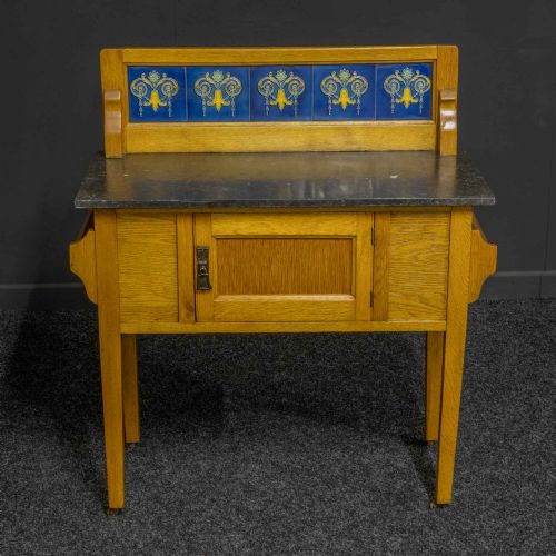 ARTS AND CRAFTS OAK WASHSTAND - ADDITIONAL PHOTO 6