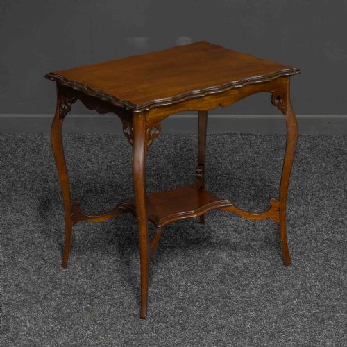 EDWARDIAN MAHOGANY WINDOW TABLE - ADDITIONAL PHOTO 4