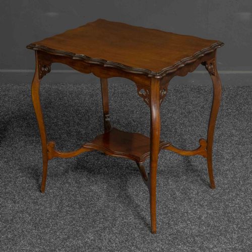 EDWARDIAN MAHOGANY WINDOW TABLE - ADDITIONAL PHOTO 1