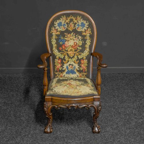 VICTORIAN ROSEWOOD ARMCHAIR - ADDITIONAL PHOTO 1