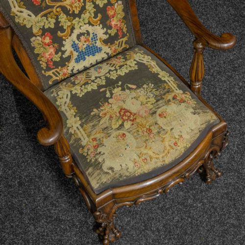 VICTORIAN ROSEWOOD ARMCHAIR - ADDITIONAL PHOTO 3