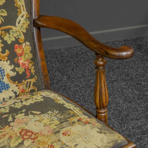VICTORIAN ROSEWOOD ARMCHAIR - ADDITIONAL PHOTO 4