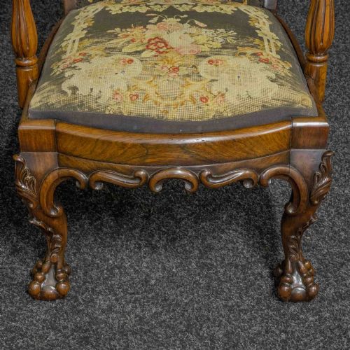 VICTORIAN ROSEWOOD ARMCHAIR - ADDITIONAL PHOTO 5