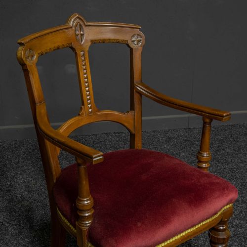 SET OF EIGHT ARTS AND CRAFTS MAHOGANY CHAIRS - ADDITIONAL PHOTO 2