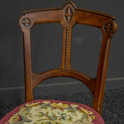 SET OF EIGHT ARTS AND CRAFTS MAHOGANY CHAIRS - ADDITIONAL PHOTO 3
