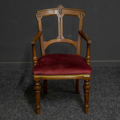 SET OF EIGHT ARTS AND CRAFTS MAHOGANY CHAIRS - ADDITIONAL PHOTO 7