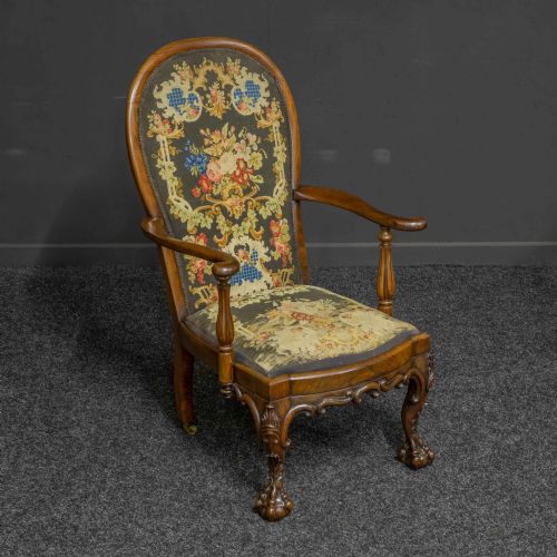 victorian rosewood armchair - CATEGORY: ANTIQUE CHAIRS - DATED VICTORIAN