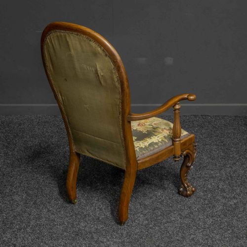 VICTORIAN ROSEWOOD ARMCHAIR - ADDITIONAL PHOTO 2