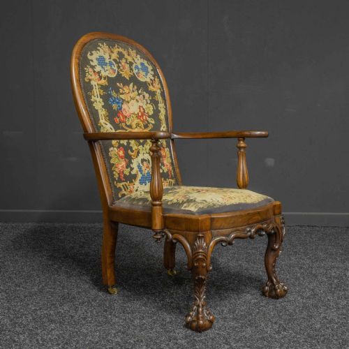 VICTORIAN ROSEWOOD ARMCHAIR - ADDITIONAL PHOTO 11
