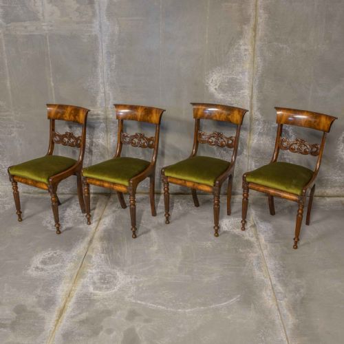 set of four william iv mahogany dining chairs - CATEGORY: ANTIQUE CHAIRS - DATED 19TH CENTURY