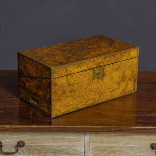 VICTORIAN BURR WALNUT WRITING BOX - ADDITIONAL PHOTO 6