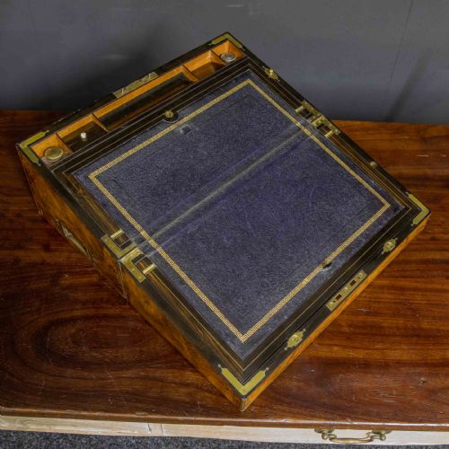 VICTORIAN BURR WALNUT WRITING BOX - ADDITIONAL PHOTO 9