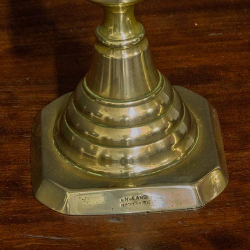 VICTORIAN BRASS CANDLESTICKS - ADDITIONAL PHOTO 5