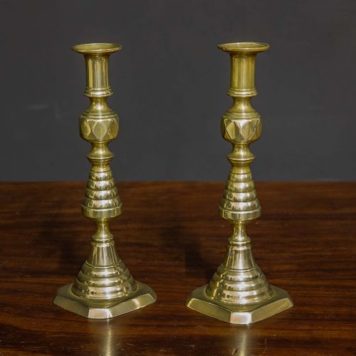 VICTORIAN BRASS CANDLESTICKS - ADDITIONAL PHOTO 8