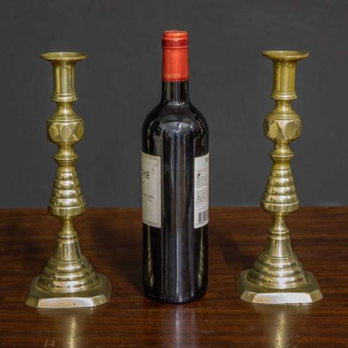 VICTORIAN BRASS CANDLESTICKS - ADDITIONAL PHOTO 9
