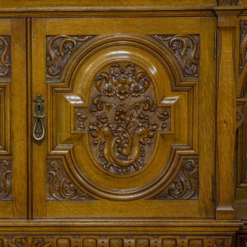 EDWARDIAN OAK SIDEBOARD BY J CAMBELL CO CABINET MAKERS GLASGOW - ADDITIONAL PHOTO 6