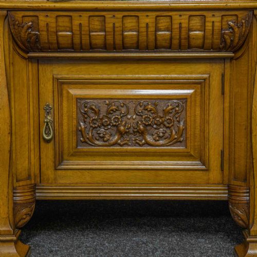 EDWARDIAN OAK SIDEBOARD BY J CAMBELL CO CABINET MAKERS GLASGOW - ADDITIONAL PHOTO 7